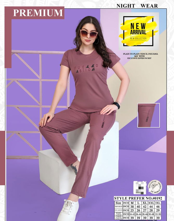 Vol At 0192 By Summer Special Soft Tencil Plain Night Suit Wholesale Online
